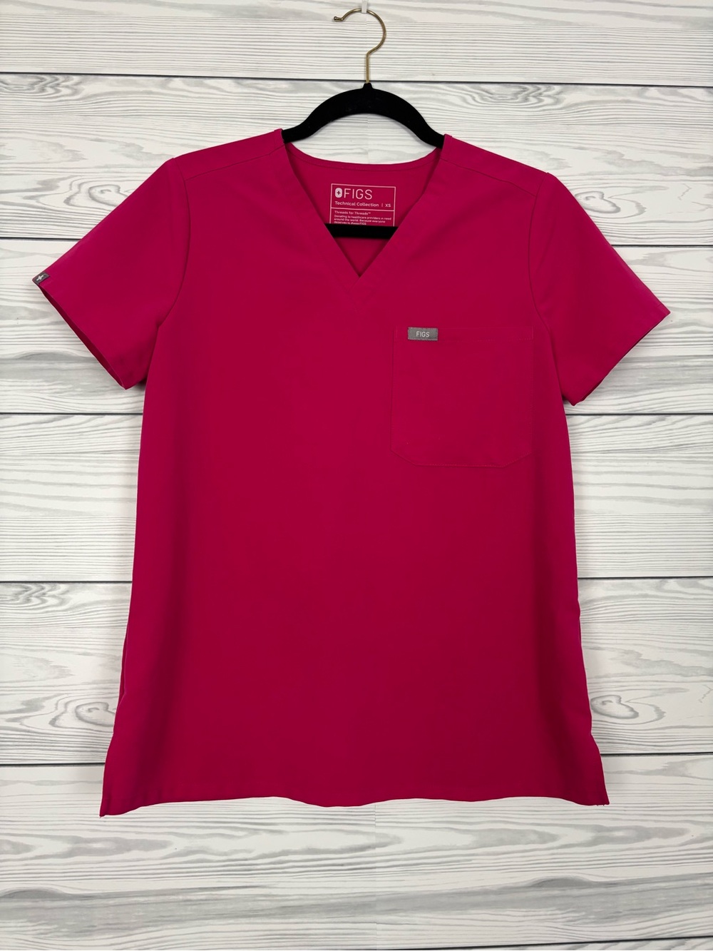 FIGS Catarina short sleeve scrub top nursing size XS pink